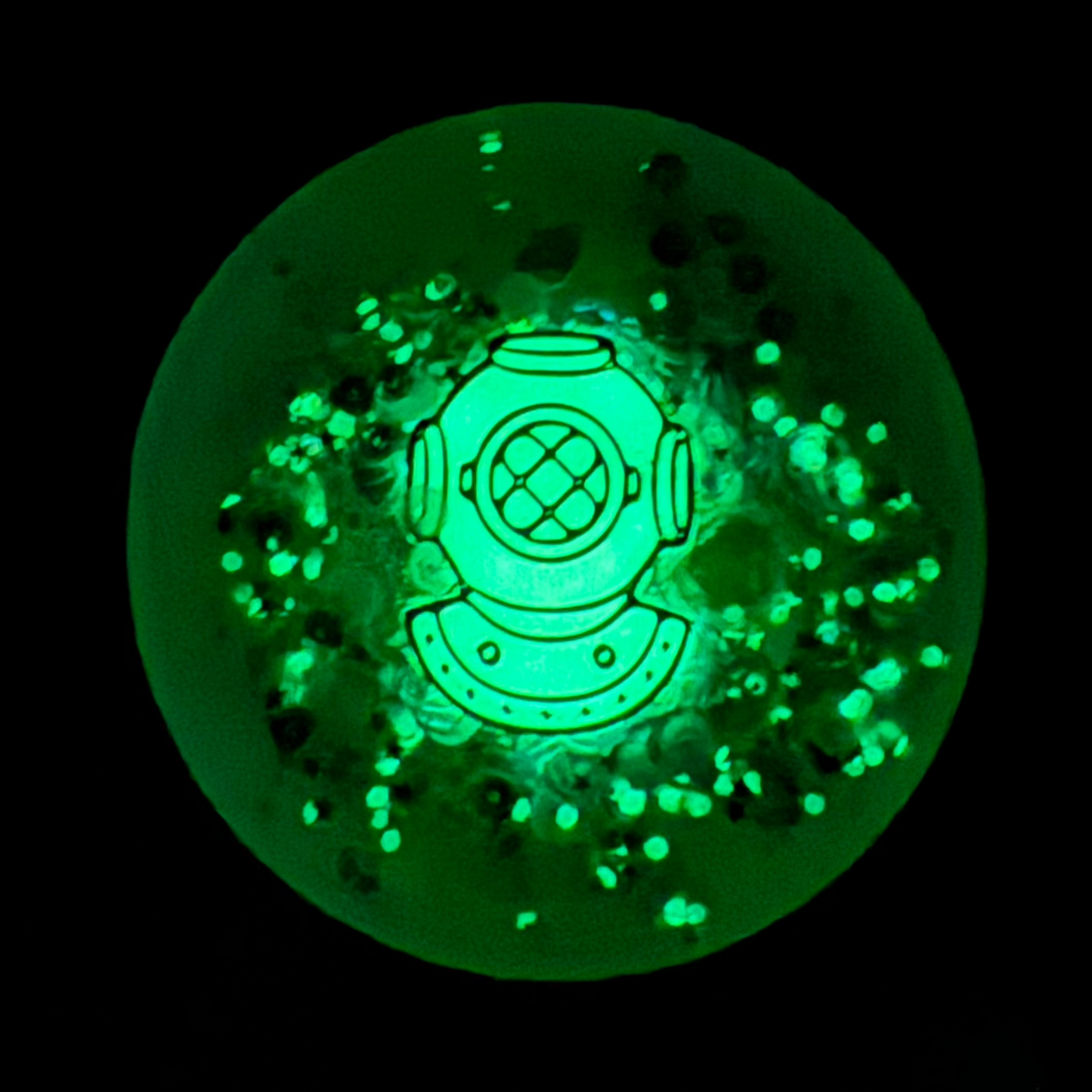 Captain Cutler | Glow-in-the-Dark Clear + Rock Slime