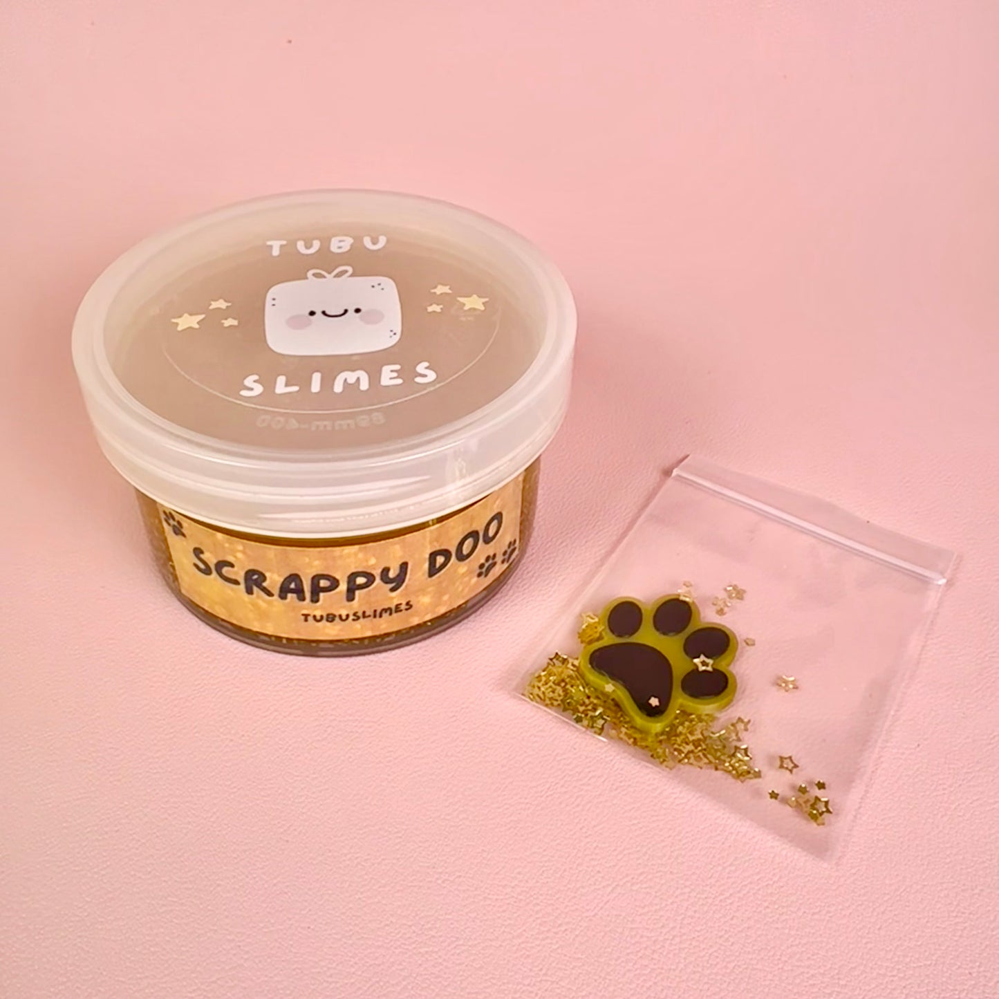 Scrappy Doo | Gold Clear + Seed Bead Slime